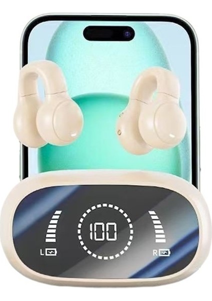 Üst Düzey Bluetooth Kulaklık Klipsli Kablosuz Kulaklık Bluetooth Kablosuz Yüksek Ses Kalitesi Uzun Bekleme Süresi Akıllı Gürültü Azaltma (Yurt Dışından)