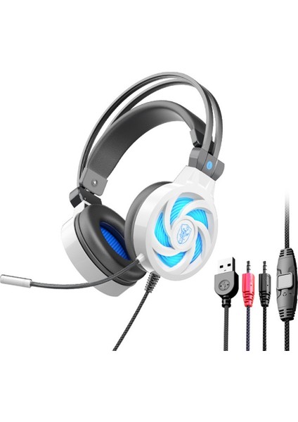 Cep Telefonları Için Kablolu Kulaklıklar Luminous Rgb Canlı Yayın Internet Ünlü Rahat Kulaklıklar E-Spor Oyun Bilgisayar Kulaklığı (Yurt Dışından)