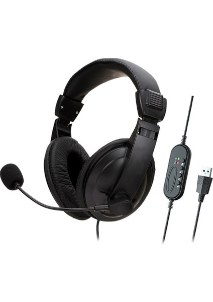 Bilgisayar Öğrenme Kulaklıkları Başa Takılan Ofis Kulaklıkları Stereo Oyun Internet Kafe Ps5 Kulaklıkları Kulaklık (Yurt Dışından)