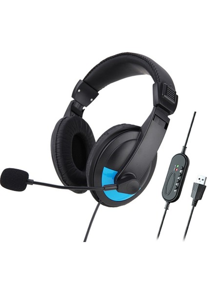 Bilgisayar Öğrenme Kulaklıkları Başa Takılan Ofis Kulaklıkları Stereo Oyun Internet Kafe Ps5 Kulaklıkları Kulaklık (Yurt Dışından)