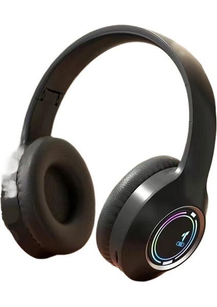 Popüler Işıklı Bluetooth Kulaklık Başa Takılan Yüksek Değerli E-Spor Oyun Müzik Kartı Yuvası Katlanabilir Kulaklık Evrensel (Yurt Dışından)