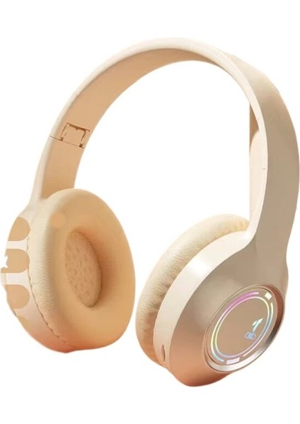 Popüler Işıklı Bluetooth Kulaklık Başa Takılan Yüksek Değerli E-Spor Oyun Müzik Kartı Yuvası Katlanabilir Kulaklık Evrensel (Yurt Dışından)