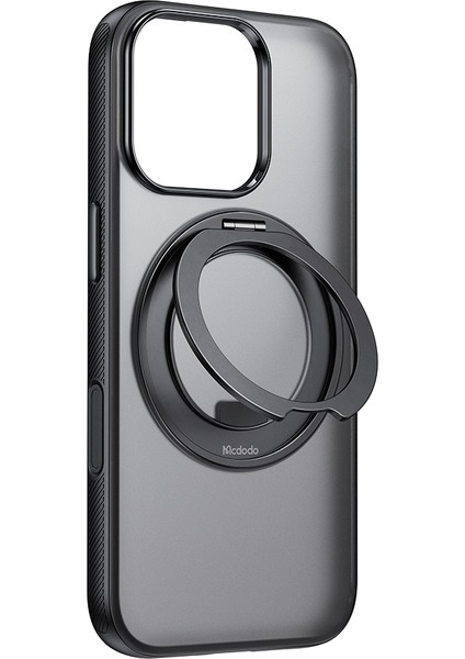 PC-1870 iPhone 17 Yakalama Düğmeli Manyetik 360° Halka Standlı Kılıf