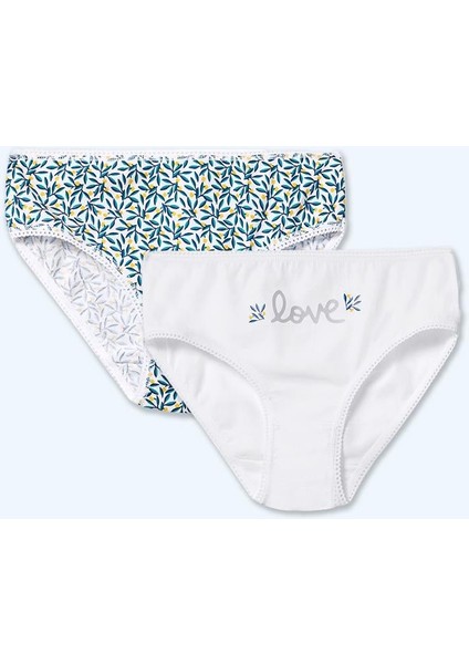 Kız Çocuk Ikili Külot Koyu Yeşil Renk