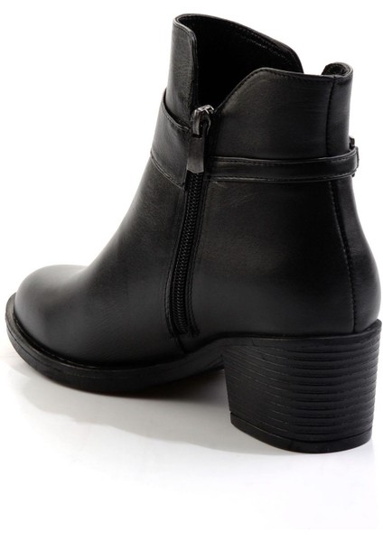Siyah Hakiki Deri Kadın Bot & Bootie K02531207303 modelleri
