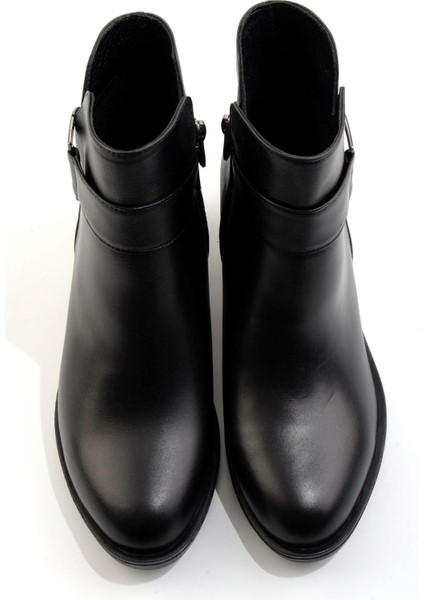 Siyah Hakiki Deri Kadın Bot & Bootie K02531207303 fırsatları
