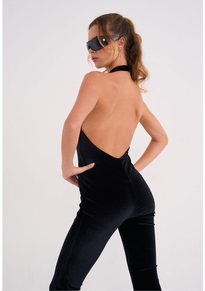 Sırt Dekolteli Kadife Tulum indirimleri