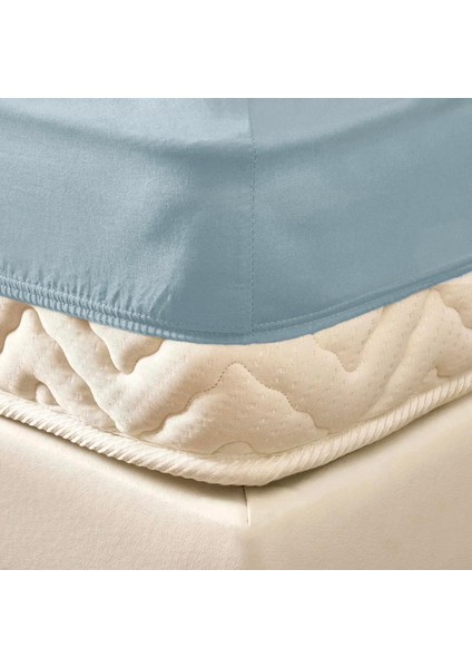 Soft Penye Çift Kişilik Lastikli Çarşaf - Mavi - 160X200 cm fiyatları
