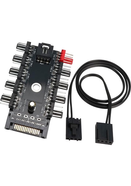 4-3 Pinli Fan Çoklayıcı Hub Pwm Fan Kontrolcüsü 10 Port 12V Pc Fan Çoklayıcı