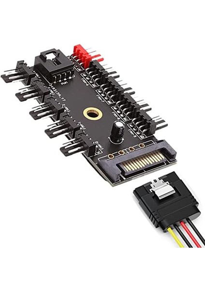 4-3 Pinli Fan Çoklayıcı Hub Pwm Fan Kontrolcüsü 10 Port 12V Pc Fan Çoklayıcı modelleri