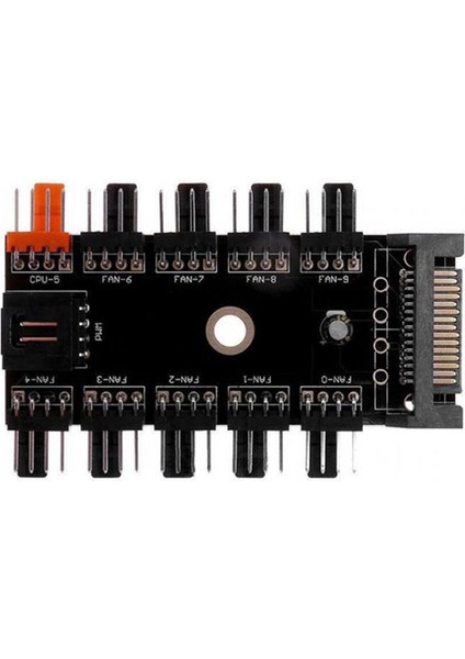 4-3 Pinli Fan Çoklayıcı Hub Pwm Fan Kontrolcüsü 10 Port 12V Pc Fan Çoklayıcı indirimleri