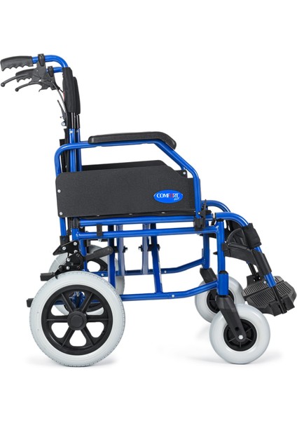 DM-337 45CM Mavi Alüminyum Özellikli Transfer Tekerlekli Sandalye fiyatları