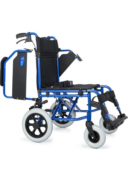 DM-337 45CM Mavi Alüminyum Özellikli Transfer Tekerlekli Sandalye indirimleri