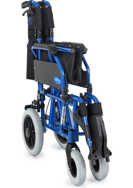 DM-337 45CM Mavi Alüminyum Özellikli Transfer Tekerlekli Sandalye