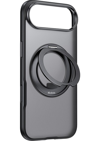 PC-1873 iPhone 17 Air Yakalama Düğmeli Manyetik 360° Halka Standlı Kılıf