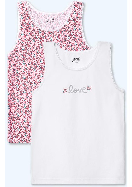 Kız Çocuk Ikili Atlet Kırmızı Renk