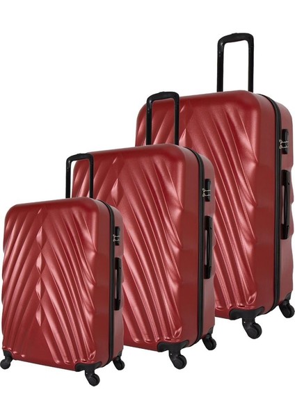 WX-400 3lü Set Kırmızı Valiz