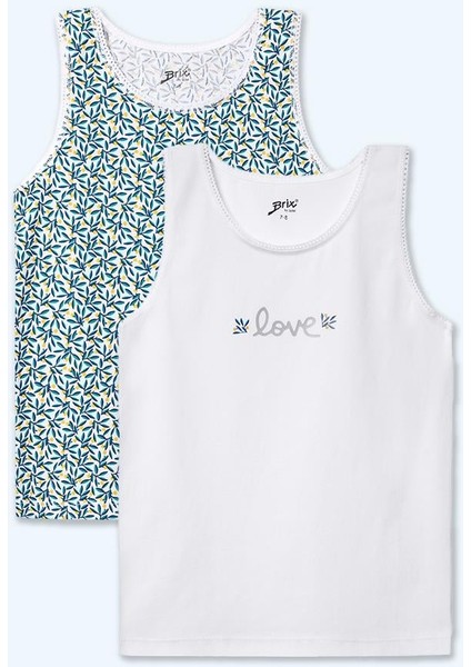 Kız Çocuk Ikili Atlet Koyu Yeşil Renk