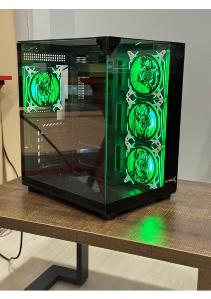 Teras Anime Karakterli Rgb Fanlı 550W 80+ Power Supply Akvaryum Kasa