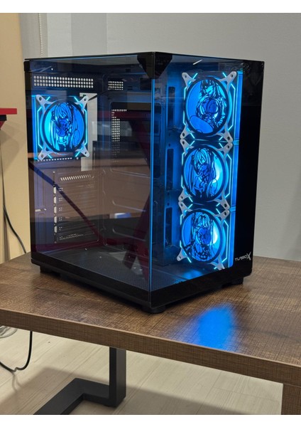 Teras Anime Karakterli Rgb Fanlı 550W 80+ Power Supply Akvaryum Kasa modelleri