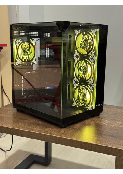 Teras Anime Karakterli Rgb Fanlı 550W 80+ Power Supply Akvaryum Kasa