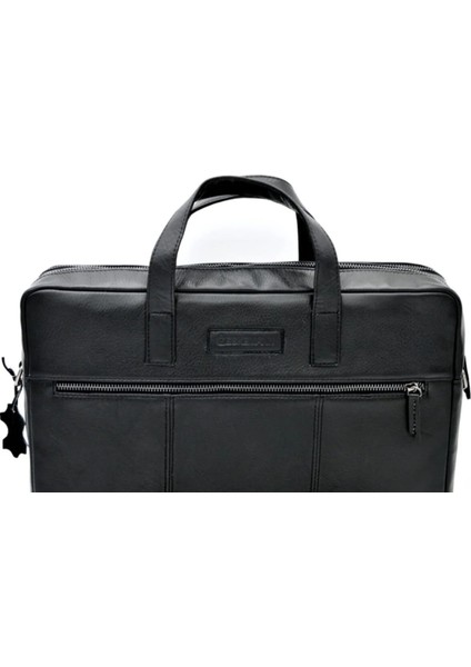 Ricardo Sade Siyah Çift Gözlü Hakiki Deri Laptop Evrak Çantası fiyatları