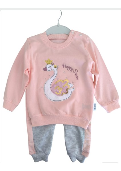 Laura Baby Kuğulu Kız Bebek Alt Üst Takım modelleri