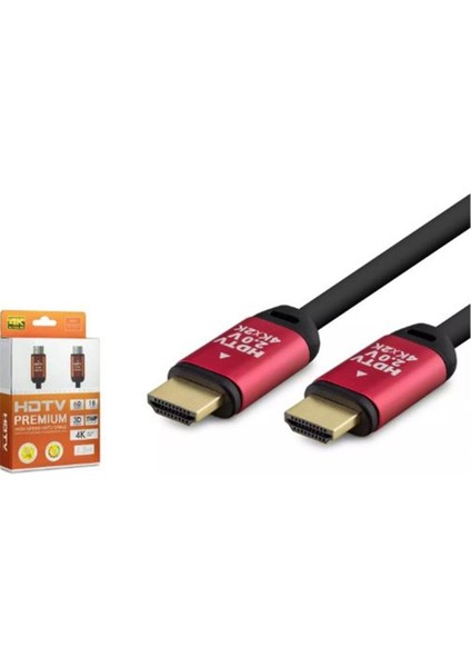 Hadron HDX2037 HDMI (M) To HDMI (M) Kablo Pvc 4K 1.5m Siyah