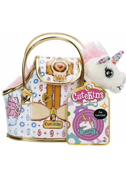 10873 Cutekins Taşıma Çantalı Peluş Unicorn Lou Lou