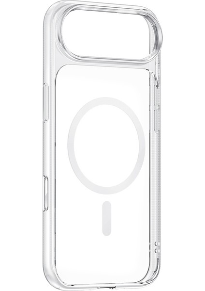 PC-1827 iPhone 17 Air Kamera Düğmeli Manyetik Şeffaf Kılıf