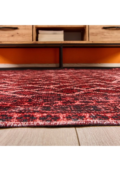 Soft Zarmine Afgan Desenli Halı - Kırmızı - 160X230 cm fiyatları