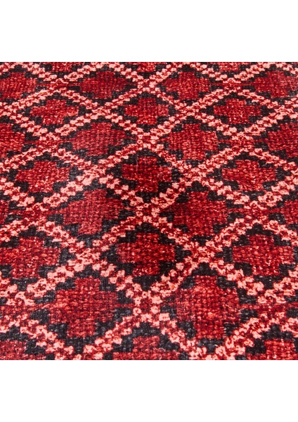 Soft Zarmine Afgan Desenli Halı - Kırmızı - 160X230 cm indirimleri
