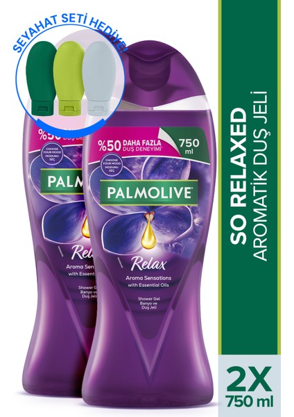 Aroma Sensations So Relaxed Aromatik Banyo ve Duş Jeli 750 ml x 2 Adet + Seyahat Kiti Hediye