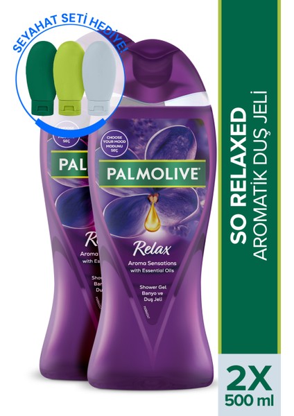 Aroma Sensations So Relaxed Aromatik Banyo ve Duş Jeli 500 ml x 2 Adet + Seyahat Kiti Hediyeli