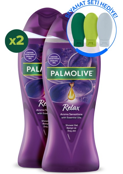 Aroma Sensations So Relaxed Aromatik Banyo ve Duş Jeli 500 ml x 2 Adet + Seyahat Kiti Hediyeli