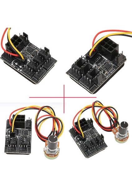 Pc Fan Hız Kontrol Cihazı 3- 4 Pinli Fan Adaptörü Pwm Fan Hub 8 Yollu modelleri