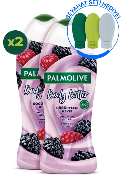 Body Butter Böğürtlen Keyfi Banyo ve Duş Jeli 500 ml x 2 Adet + Seyahat Kiti Hediyeli fiyatları