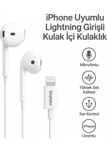 Apple Kulaklık Lightning Girişli Kulakiçi Kulaklık Earpods (Bluetooth Connect) fırsatları