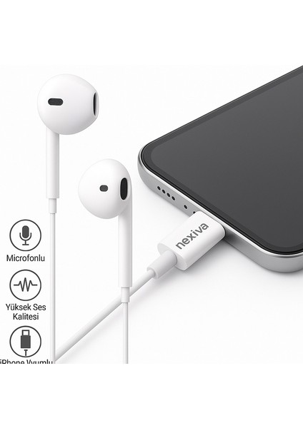 Apple Kulaklık Lightning Girişli Kulakiçi Kulaklık Earpods (Bluetooth Connect)