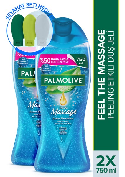 Aroma Sensations Feel The Massage Banyo ve Duş Jeli 750 ml x 2 Adet + Seyahat Kiti Hediye