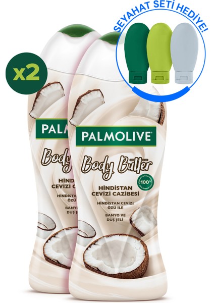 Body Butter Hindistan Cevizi Cazibesi Nemlendirici Duş ve Banyo Jeli 500 ml x 2 – Seyahat Kiti Hediyeli fiyatları
