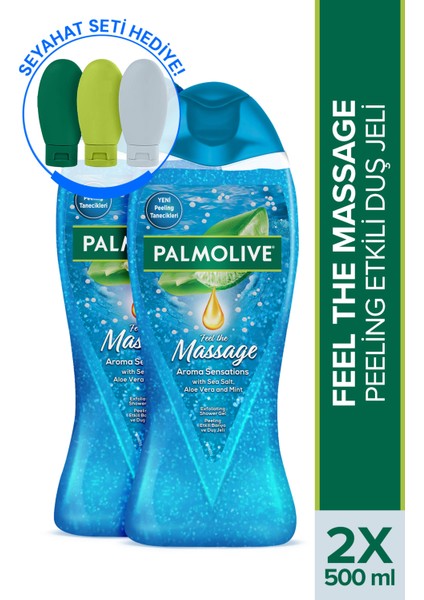 Aroma Sensations Feel The Massage Banyo ve Duş Jeli 500 ml x2 Adet + Seyahat Kiti Hediye