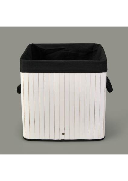 Çok Amaçlı Dekoratif Sepet - Beyaz / Siyah - 30X30X30 cm fiyatları