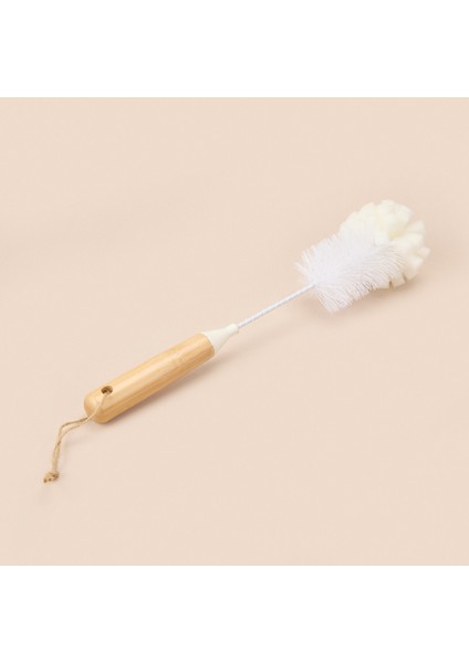 Bambu Saplı Matara Fırçası - Beyaz - 31,5 cm