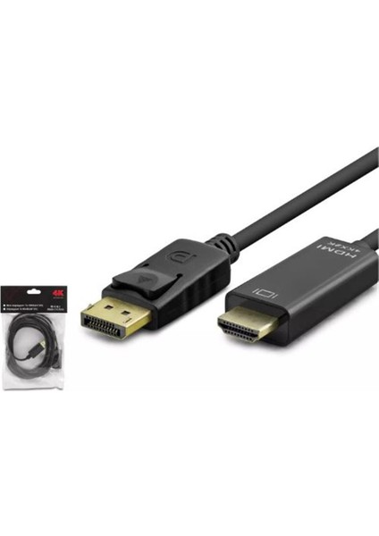 Hadron HDX7797 Dısplay (M) To HDMI (M) Kablo 4K 30HZ 3m Siyah