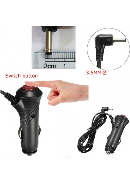 12V 1.5A Araç Şarj Adaptörü 4mm 1.7 mm Jak Uçlu Çakmaklık Şarj Adaptörü indirimleri
