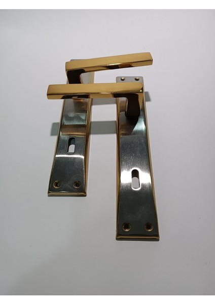 Aynalı Oda Kapı Kolu – Alüminyum Saten – 1 Takım - No: 6-1