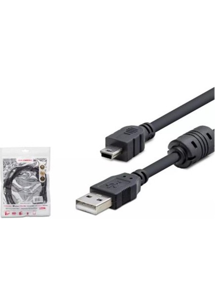 Hadron HDX7538 1.5m USB Mini V3-5pin To USB Kablo Siyah