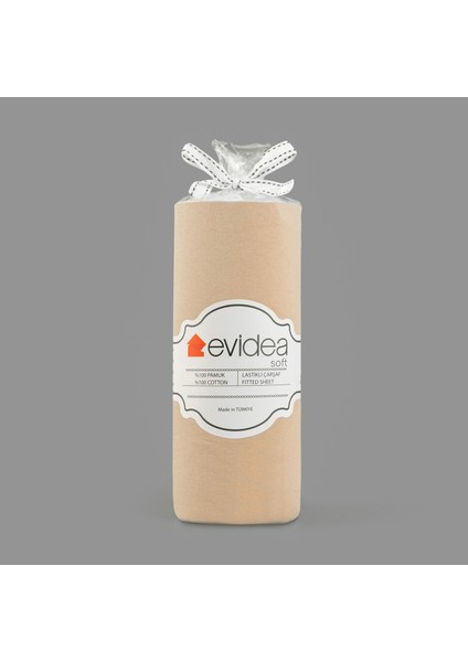 Soft Penye Tek Kişilik Lastikli Çarşaf - Bej - 100X200 cm fırsatları