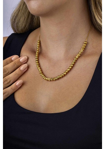 Altın Kaplama Kadın Çelik Top Zincir Kolye modelleri